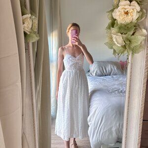 L'Academie The Marie Midi White Dress, Size: XXS